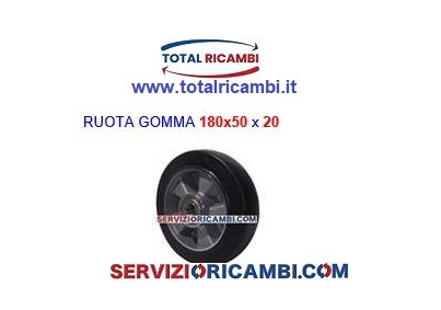 Distribuiamo Ruote e Rulli 180x50x20 in vulkollan in poliuretano e in Gomma, Ruota Stellana