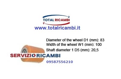 83x100x20 e Rullo e Ruote per Transpallet manuali e Transpallet Elettrici, Ricambi e Accessori per Carrelli Elevatori Muletti e Transpallet di qualsiasi marca ?? Contatta Total Ricambi 080 3955781