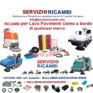 Total Ricambi Distribuisce Ricambi per Lavasciuga e Ricambi per Spazzatrici e lavasciuga uomo a bordo e uomo a terra
