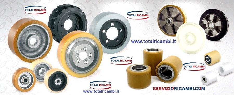 Cerchi Ruote e Rulli Stellana per Transpallet Elettrici e Transpallet manuali, Ricambi e Accessori per Muletti, Carrelli Elevatori e Retrattili e Transpallet di qualsiasi marca