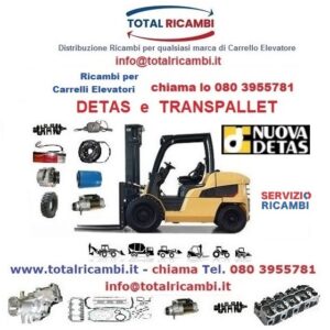 Total Ricambi per Carrelli Elevatori e Muletti Detas Robustus e Transpallet