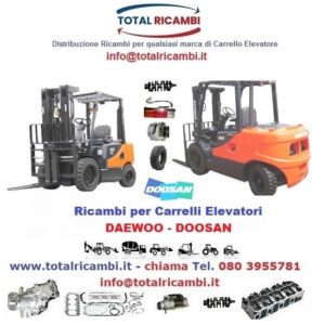 Distribuiamo Ricambi per Carrelli Elevatori Daewoo-Doosan Contatta il servizio Total Ricambi