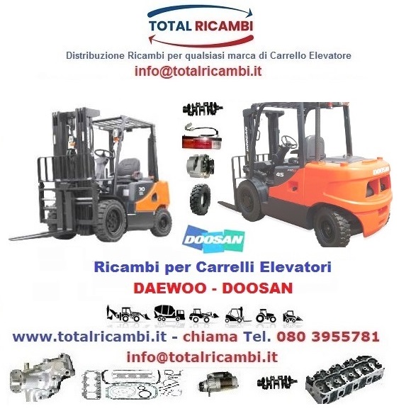 Distribuiamo Ricambi per Carrelli Elevatori Daewoo-Doosan Contatta il servizio Total Ricambi