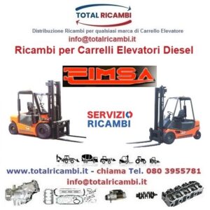 Ricambi per Carrelli Elevatori e Muletti Fimsa e Transpallet