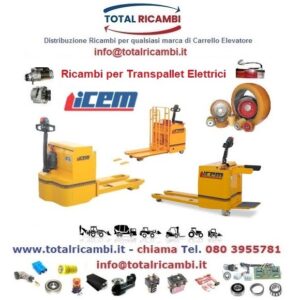 Distribuiamo ricambi Ruote e Rulli per Transpallet elettrici icem