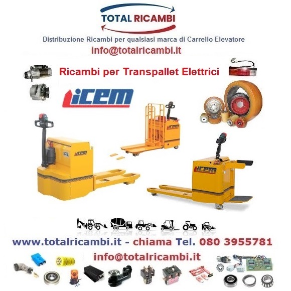 Distribuiamo ricambi Ruote e Rulli per Transpallet elettrici icem
