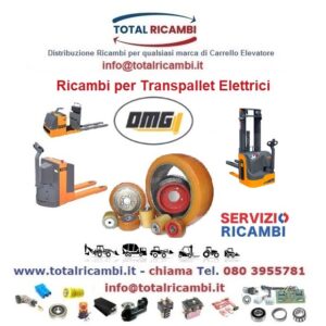 Distribuiamo Ricambi per Sollevatori a Timone e Transpallet elettrico OMG 3715-BD e Logos