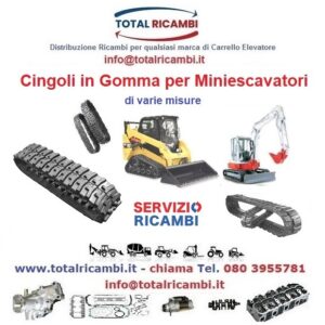 Distribuiamo Cingoli in gomma per bobcat e Mini escavatori, Servizio Total Ricambi