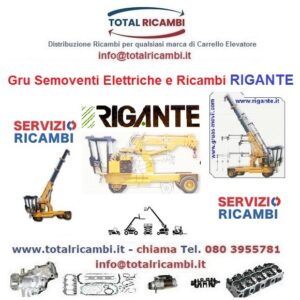 Distribuiamo Ricambi per Gru Semoventi e Autogru Rigante GR30 - GR40 - GR50