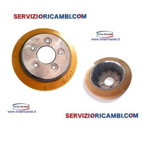 Distribuiamo Ruota Motrice 215x70 a 5 fori e Rulli per Transpallet