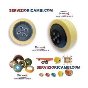 Distribuiamo ruota motrice 220x70 antiscivolo 4 fori Transpallet
