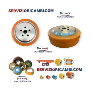 230x75 ruota motrice antiscivolo 5 fori Transpallet