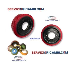 Distribuiamo Ruote Motrici Antiscivolo 235x75x80 a 6 fori in vulkollan