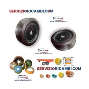 Distibuiamo 254x90x40 ruota motrice a 5 fori per Transpallet Yale