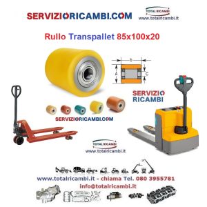 Cerchi un Rullo transpallet 85x100 e rulli 85x100x20 per Transpallet