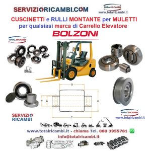Distribuiamo Ricambi Bolzoni per Montante per Carrelli Elevatori e Cuscinetto montante per Muletti vendita e supporto ricambi Total spare parts service