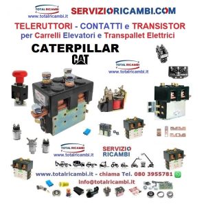 Distribuiamo Teleruttori Caterpillar Contattori e Kit contatti in rame per Carrelli Elevatori e Transpallet elettrici Caterpillar e di qualsiasi marca