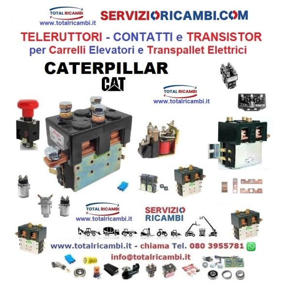 Distribuiamo Teleruttori Caterpillar Contattori e Kit contatti in rame per Carrelli Elevatori e Transpallet elettrici Caterpillar e di qualsiasi marca