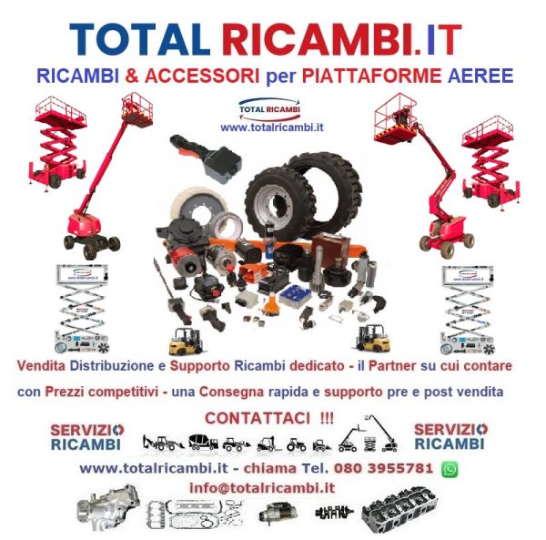 Distribuiamo Accessori e Ricambi per Piattaforma Aerea e per Carrelli Elevatori e Muletti , vendita e supporto Servizio ricambi Total spare parts service