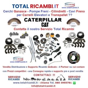Distribuiamo Pompa Freno - Ganasce freno, Cilindretti Pompa Freni per Muletti e Ricambi per Carrelli Elevatori, Caterpillar vendita e supporto ricambi Total spare parts service