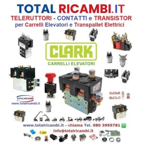 Distribuiamo Teleruttori e ricambi Relay Contattori Teleruttore e Kit contatti in rame per Carrelli Elevatori e Transpallet elettrici Clark e di qualsiasi marca