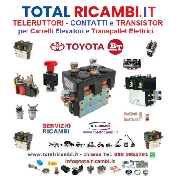Distribuiamo Teleruttore BT Toyota - Kit contatti in rame Relais Transistor e Contattori per Muletti e Transpallet elettrici Albright e di qualsiasi marca